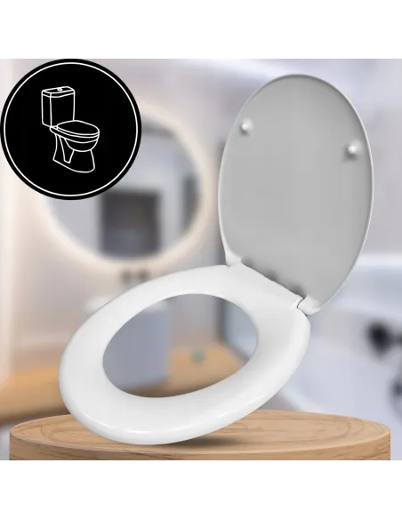 Uniwersalna antybakteryjna Deska Sedesowa WC DUROPLAST Biała WOLNOOPADAJĄCA
