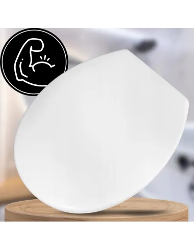 Uniwersalna antybakteryjna Deska Sedesowa WC DUROPLAST Biała WOLNOOPADAJĄCA