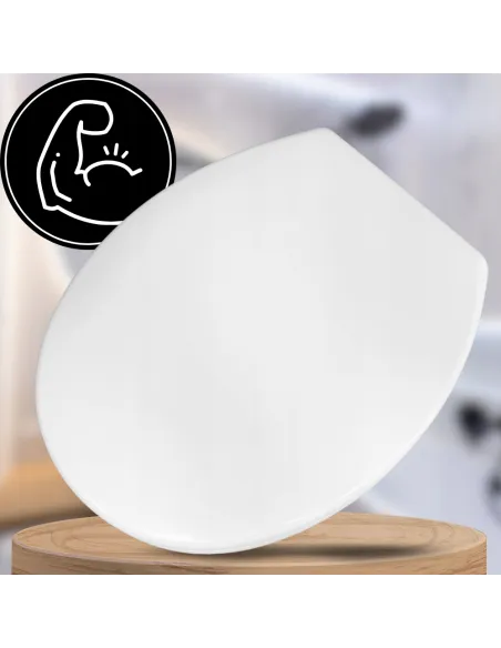 Uniwersalna antybakteryjna Deska Sedesowa WC DUROPLAST Biała WOLNOOPADAJĄCA