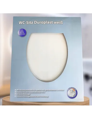 Uniwersalna antybakteryjna Deska Sedesowa WC DUROPLAST Biała WOLNOOPADAJĄCA