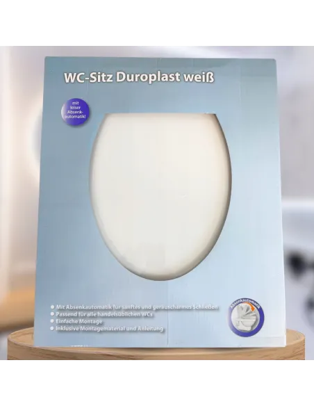 Uniwersalna antybakteryjna Deska Sedesowa WC DUROPLAST Biała WOLNOOPADAJĄCA