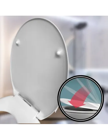 Uniwersalna antybakteryjna Deska Sedesowa WC DUROPLAST Biała WOLNOOPADAJĄCA