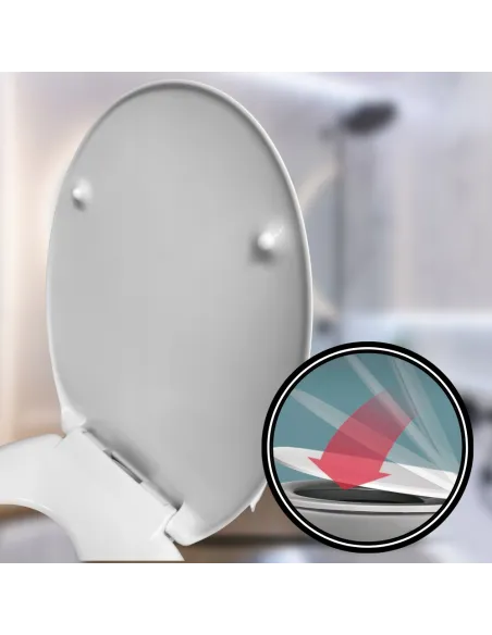 Uniwersalna antybakteryjna Deska Sedesowa WC DUROPLAST Biała WOLNOOPADAJĄCA