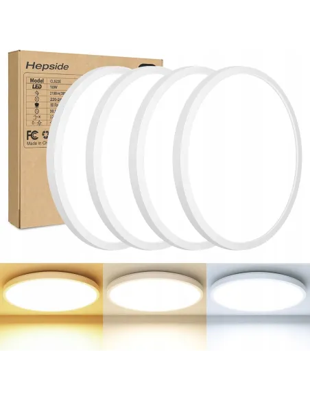 4x PLAFON NATYNKOWY 17,5cm LED Oprawa 15W 3000-6000K Ściemniacz