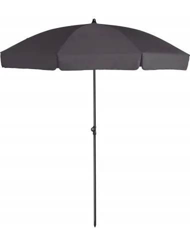 PARASOL Łamany Regulowany 2m OKRĄGŁY Ogrodowy Na Balkon 200cm ANTRACYTOWY