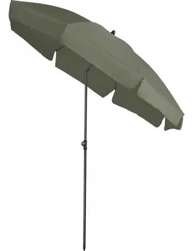 PARASOL Łamany Regulowany 2m OKRĄGŁY Ogrodowy Na Balkon 200cm OLIWKOWY