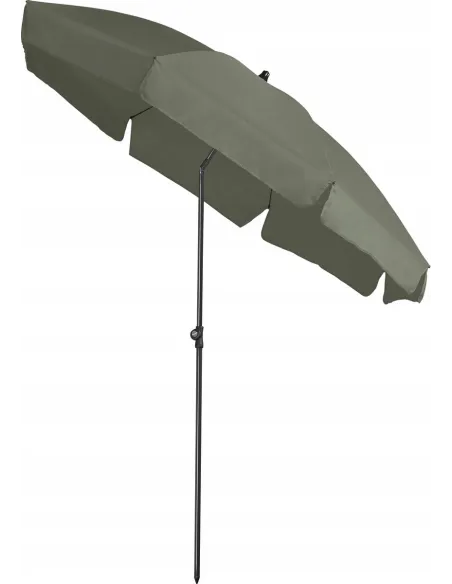 PARASOL Łamany Regulowany 2m OKRĄGŁY Ogrodowy Na Balkon 200cm OLIWKOWY