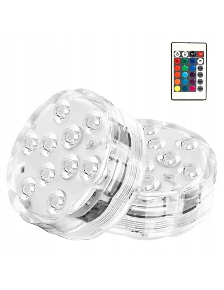 2x OŚWIETLENIE BASENU PODWODNE BASENOWE LED Rgb +PILOT