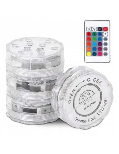4x OŚWIETLENIE BASENU PODWODNE BASENOWE LED Rgb +PILOT