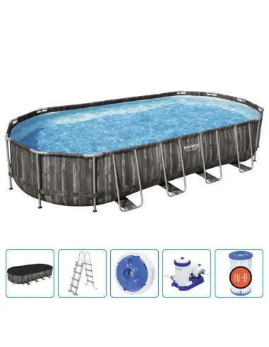 BASEN STELAŻOWY OGRODOWY 732x366x122 BESTWAY Zestaw POMPA DRABINKA 5611T