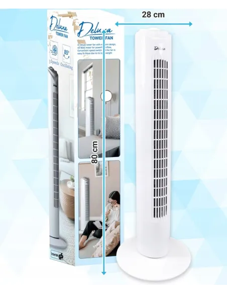 Wentylator KOLUMNOWY Stojący 80cm Wiatrak OSCYLACJE Mocny 45w