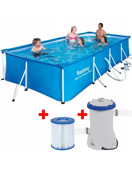 Basen STELAŻOWY BESTWAY 56424 400x201x81 cm Zestaw POMPA z Filtrem