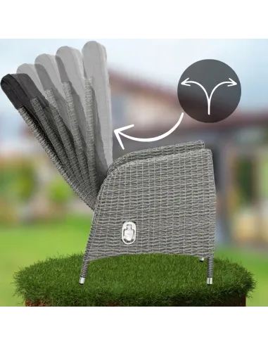 2xKRZESŁO FOTEL Krzesła Brisbane RATTAN ROZKŁADANE