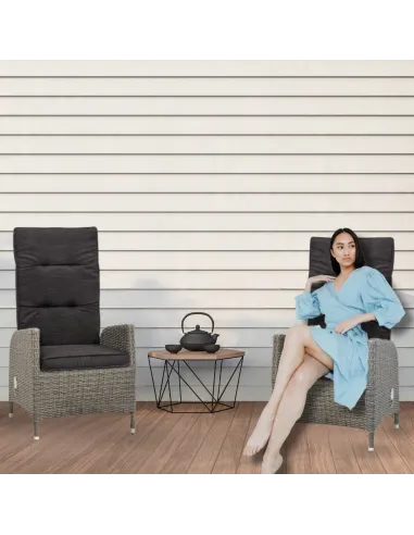 2xKRZESŁO FOTEL Krzesła Brisbane RATTAN ROZKŁADANE