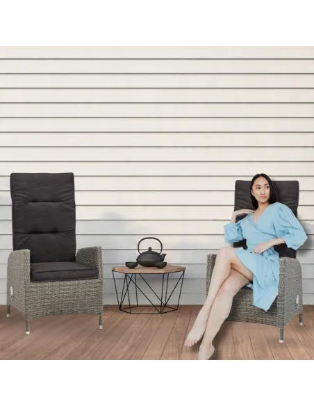 2xKRZESŁO FOTEL Krzesła Brisbane RATTAN ROZKŁADANE