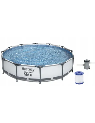 Basen Stelażowy Bestway Steel Pro MAX 366x76cm Pompa Filtracyjna 56416