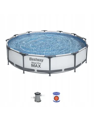 Basen Stelażowy Bestway Steel Pro MAX 366x76cm Pompa Filtracyjna 56416