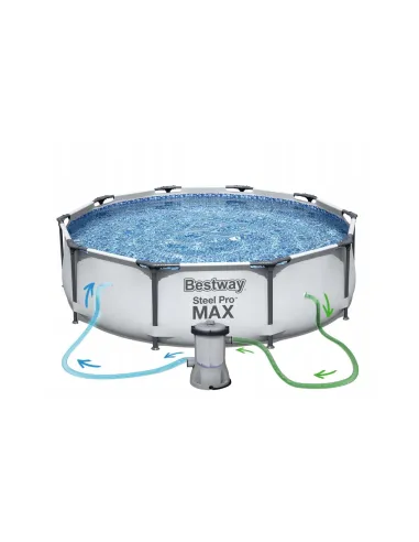 Basen Stelażowy Bestway Steel Pro MAX 366x76cm Pompa Filtracyjna 56416