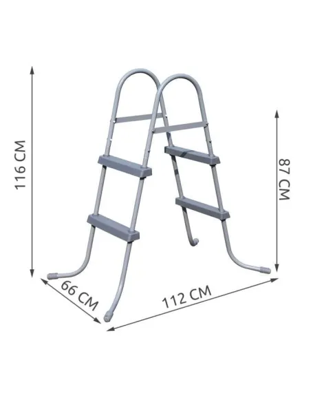 WYGODNA STABILNA MOCNA DRABINKA DWUSTRONNA DO BASENU 84 cm BESTWAY 58430