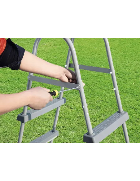 WYGODNA STABILNA MOCNA DRABINKA DWUSTRONNA DO BASENU 84 cm BESTWAY 58430