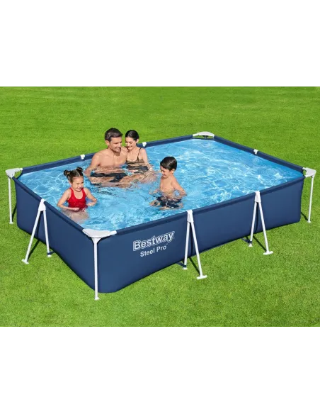 Basen Ogrodowy Prostokąt 300x201x66 Stelażowy z Pompą Bestway 56411