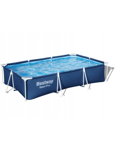 Basen Ogrodowy Prostokąt 300x201x66 Stelażowy z Pompą Bestway 56411