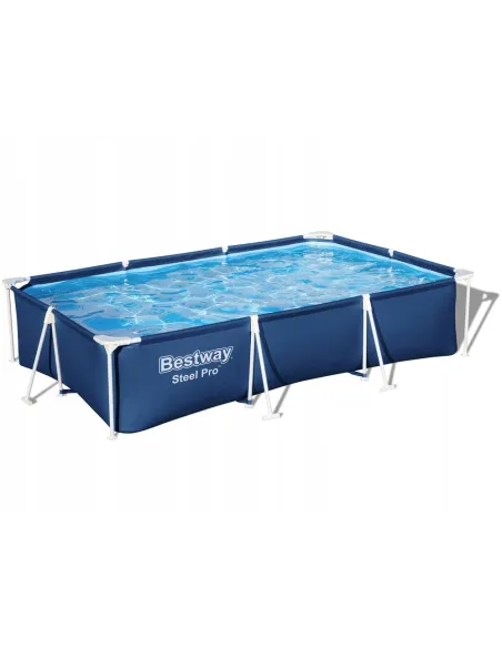 Basen Ogrodowy Prostokąt 300x201x66 Stelażowy z Pompą Bestway 56411