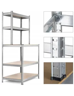 REGAŁ METALOWY z Nadstawką 5 Półek WARSZTATOWY Garażowy 180x100x60
