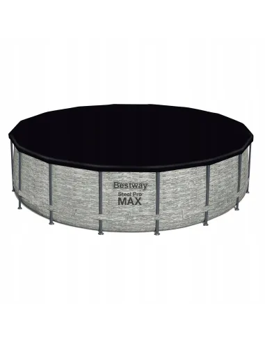 Duży Basen Stelażowy BESTWAY 5619E 488x122cm Pompa Pokrywa