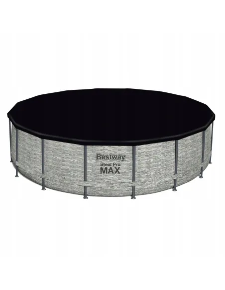 Duży Basen Stelażowy BESTWAY 5619E 488x122cm Pompa Pokrywa