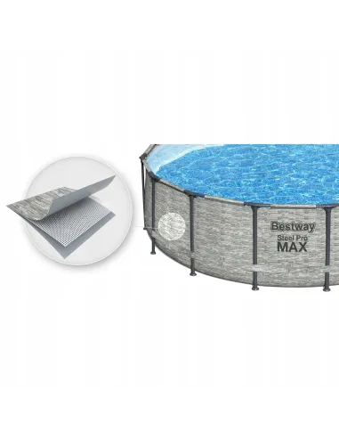 Duży Basen Stelażowy BESTWAY 5619E 488x122cm Pompa Pokrywa