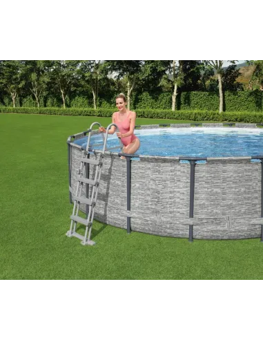 Duży Basen Stelażowy BESTWAY 5619E 488x122cm Pompa Pokrywa