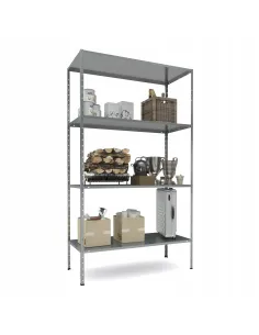 Regał 100% Metalowy SKRĘCANY Magazynowy Ocynkowany 200x100x50cm 4 Półki TUV
