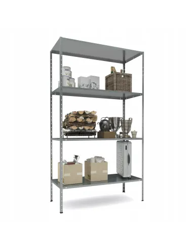 Regał 100% Metalowy SKRĘCANY Magazynowy Ocynkowany 200x100x50cm 4 Półki TUV
