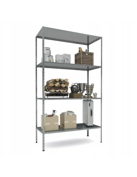 Regał 100% Metalowy SKRĘCANY Magazynowy Ocynkowany 200x100x50cm 4 Półki TUV