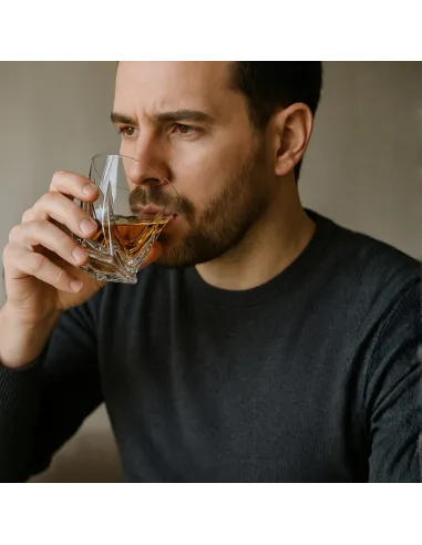 4x SZKLANKI do WHISKY w Eleganckim Pudełku + 8x Kamienie BAZALTOWE