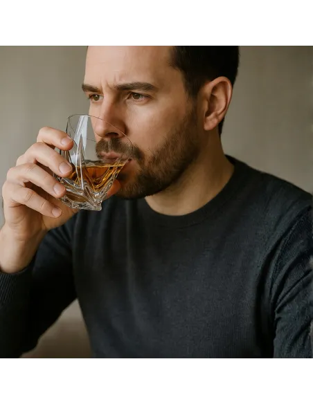 4x SZKLANKI do WHISKY w Eleganckim Pudełku + 8x Kamienie BAZALTOWE