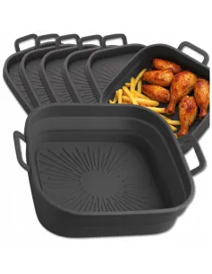 5x WKŁAD SILIKONOWY SKŁADANY DO AIR FRYER FRYTKOWNICY FORMA DO PIECZENIA