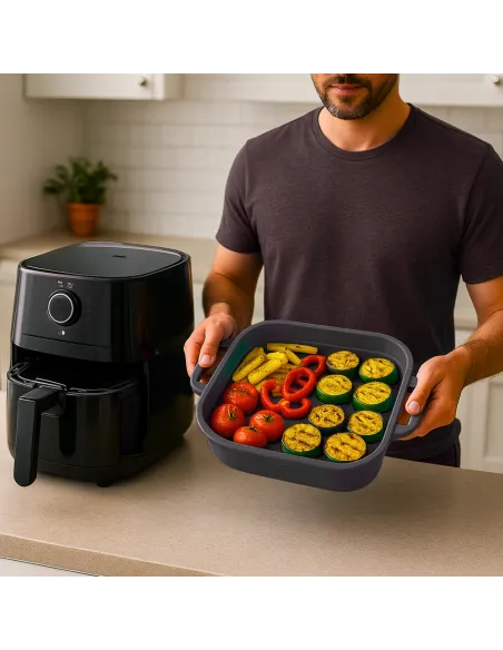 5x WKŁAD SILIKONOWY SKŁADANY DO AIR FRYER FRYTKOWNICY FORMA DO PIECZENIA