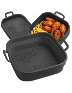 WKŁAD SILIKONOWY SKŁADANY DO AIR FRYER FRYTKOWNICY FORMA DO PIECZENIA