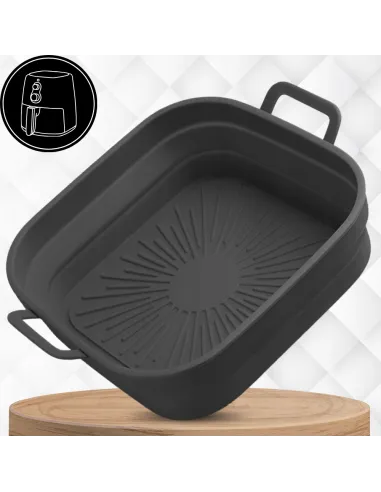 WKŁAD SILIKONOWY SKŁADANY DO AIR FRYER FRYTKOWNICY FORMA DO PIECZENIA