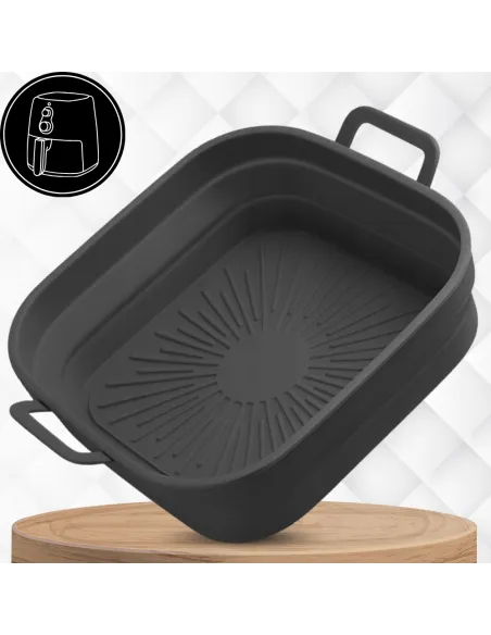 WKŁAD SILIKONOWY SKŁADANY DO AIR FRYER FRYTKOWNICY FORMA DO PIECZENIA
