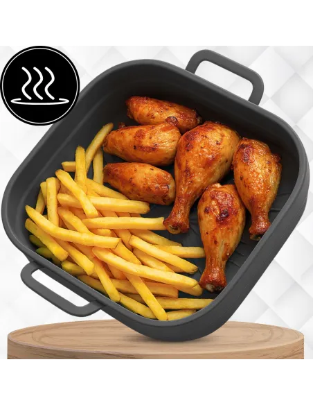 WKŁAD SILIKONOWY SKŁADANY DO AIR FRYER FRYTKOWNICY FORMA DO PIECZENIA