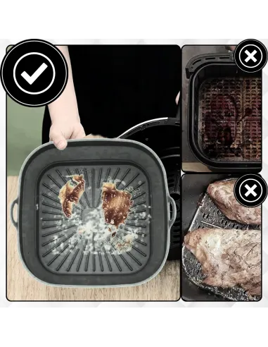 WKŁAD SILIKONOWY SKŁADANY DO AIR FRYER FRYTKOWNICY FORMA DO PIECZENIA