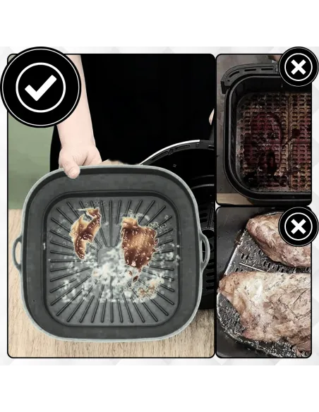 WKŁAD SILIKONOWY SKŁADANY DO AIR FRYER FRYTKOWNICY FORMA DO PIECZENIA
