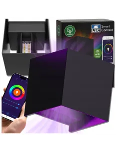 Kinkiet Zewnętrzny LED Lampa Elewacyjna Ogrodowa Ścienna IP54 RGB WiFi