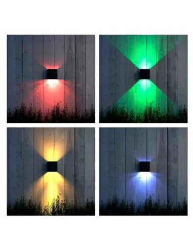 Kinkiet Zewnętrzny LED Lampa Elewacyjna Ogrodowa Ścienna IP54 RGB WiFi