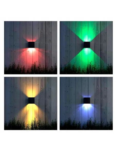 Kinkiet Zewnętrzny LED Lampa Elewacyjna Ogrodowa Ścienna IP54 RGB WiFi
