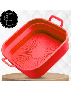 WKŁAD SILIKONOWY SKŁADANY DO AIR FRYER FRYTKOWNICY FORMA DO PIECZENIA 2