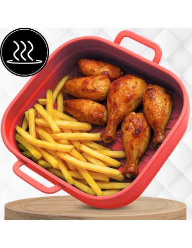 WKŁAD SILIKONOWY SKŁADANY DO AIR FRYER FRYTKOWNICY FORMA DO PIECZENIA